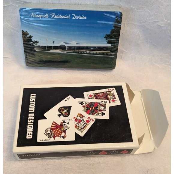 NOS Honeywell Playing Cards Sealed Bridge Deck Residential Division Building Set - Picture 15 of 16